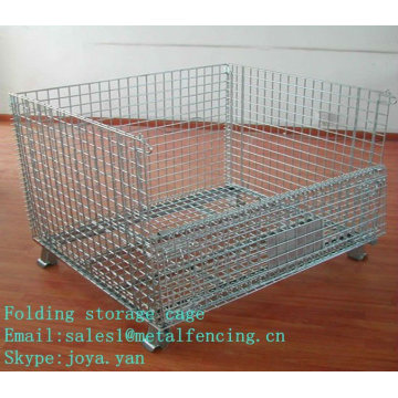 Folding storage cage